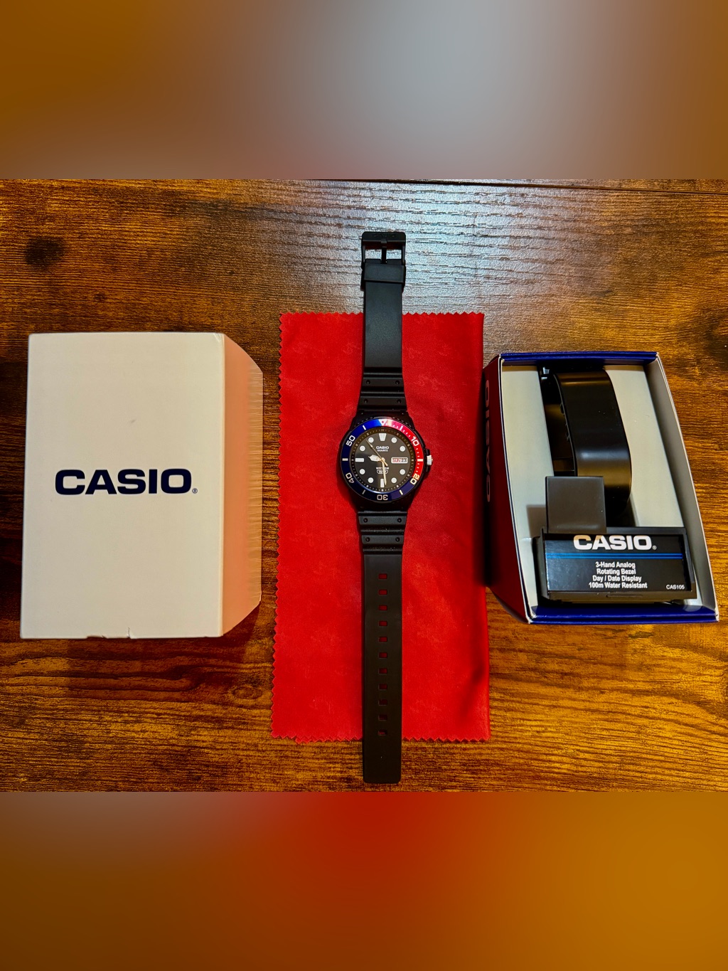 Casio Gmt Pepsi Diver Watch